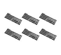 Reinscer 6X White Letters Arabic English Keyboard Sticker Decal Black for Laptop PC