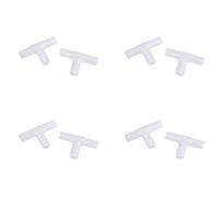 Reinscer 8 Pcs 12mm Plastic Equal Tee Connector Barbed Pipe Fitting Air/Water Hose Joiner