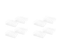 Reinscer 8 Pcs Clear Acrylic CD Holder with Tackable CD DVD Display Rack CD Storage Rack Organizer Stand CD Tray Holds