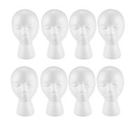 Reinscer 8X Foam Mannequin Wig Display Hat Cap Wig Holder White Foam