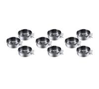 Reinscer 9-Piece Bird Feeder Cup Stainless Steel Parrot Feeder Cup Animal Cage Water Food Bowl S
