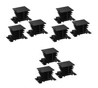 Reinscer 9PCS Heatsink PID Temperature Controller Heat Sink for Solid State Relay and SSR Radiator Module Black for SSR-10,25,40A