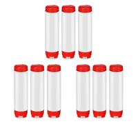 Reinscer 9X 16 Oz Inverted Plastic Squeeze Bottles, Refillable Tip Large Valve Dispenser Condiment Squeeze Bottle