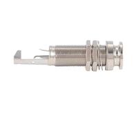 Reinscer A1347 1 Piece Guitar Bass End Pin Output Jack 1/4 inch Mono or Stereo Applications Silver