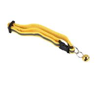 Reinscer Adjustable Reflective Pet Collar Safety Release Buckle with Bell for Cat Dog (Yellow)