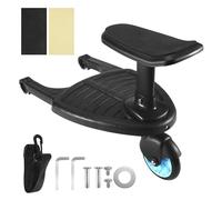 Reinscer Baby Stroller Wheeled Board Kids Wheel Board Stroller Step Stand Ride on Boards Plate Detachable Seat Blue