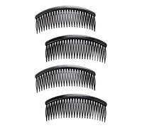 Reinscer Black Plastic 24 Teeth Hair Comb Clip Clamp 4 Pcs for Lady