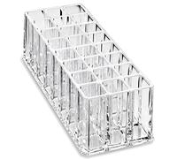 Reinscer Box Storage Box Lipstick Storage Box 24 Space Clear Acrylic Tall Organization Container