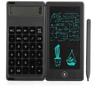Reinscer Calculator Notepad 6 Inch LCD Writing Tablet Digital Drawing Pad with Stylus Pen Erase Button Lock Function Black