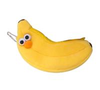 Reinscer Creatives Novelty Funny Face Simulation Food Fruit Yellow Banana Character Soft Stuffed Clothes Pencil Box A