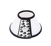 Reinscer Elizabethan Dog Cat Pet Wound Healing Cone E- Collar White with Black
