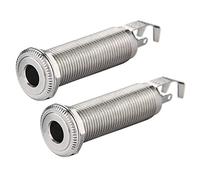 Reinscer End Pin Output Jack, 1/4 inch 6.35mm Mono Jack 3 Pin Long Threaded Replacement Full Contact Jack Socket