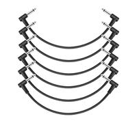 Reinscer Guitar Patch Cable Guitar Effect Pedal Cables,Black 6 Pack 30cm Easy Install Easy to Use