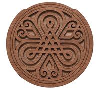 Reinscer Guitar Wooden Soundhole Sound Hole Cover Block Feedback Buffer Mahogany Wood for EQ Acoustic Folk Guitars 7#