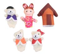 Reinscer Lot of 5 pcs Finger Fairytale Fairy Tale Goldilocks and Three Bears