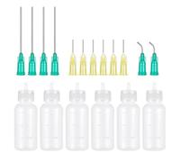Reinscer Needle Tip Glue Applicator Bottles, Precision Tip Squeeze Bottle Needle Oiler for Paint Craft Quilling Glue Liquid
