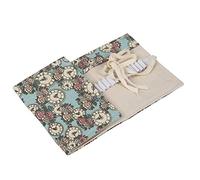 Reinscer School Canvas Roll Pouch Pen Storage pecncil Box 36 Holes Rose Clock