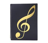 Reinscer Sheet Music Folder, 60 Pages, Sheet Music Holder,Fits Letter Size A4, Writable & Detachable Choir Folder (Black) Easy Install Easy to Use