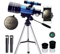 Reinscer Telescope for Adults & Kids,70mm Aperture (15X-150X) Portable Refractor Telescopes for Beginners, 300mm Travel Telescope