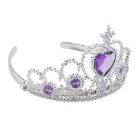 Reinscer Woman Wedding Faux Rhinestone Crown Headband Silver Tone