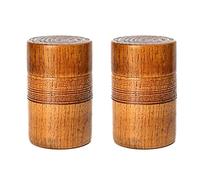 Reinscer Wooden Tea Pot Handmade Tea Set Portable Travel Tea Storage Candy Nut Coffee Bean Powder Boxed Sealed Can,2 Pcs