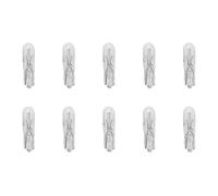 Reionppy 10Pcs T5 17 86 206 286 Halogen Bulb Car Instrument Panel Lamp Wedge Dashboard Lamp 1.2W 12V Warm White