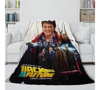 REIPOL Back To The Future 3D Printed Trendy Blanket - Movie Warm Soft Blanket To Snuggled Up Watching Tv - Birthday Gift for Hubby Boyfriend Girlfriend Neighbor 40x50inch(100x130cm)