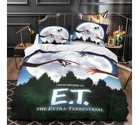REIPOL ET The Extra Terrestrial for Boys Girls Quilt Cover 3D Printed Movie Duvet Cover Comforter Covers with Zipper Closure Bedding Set Soft Microfiber with Pillow Cases 3 Pieces Double（200x200cm）