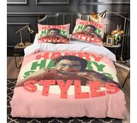 REIPOL Harry Styles 3D Print Music Star for Boys Girls Comforter Covers Quilt Cover Duvet Cover with Pillow Cases Soft Microfiber Bedding Set with Zipper Closure 2 Pieces Single(140x200cm)