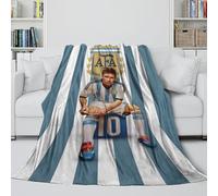 REIPOL Messi Cozy Blanket - Football Blanket for Sofa Bed Chair Crib - Blanket for Birthday Gift for Hubby Boyfriend Girlfriend Neighbor All Seasons 60x80inch(150x200cm)