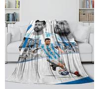 REIPOL Messi Cozy Blanket - Football Washable Fleece Blanket Birthday Gift for Hubby Boyfriend Girlfriend Neighbor - Sofa Bed Office Decor 70x80inch(180x200cm)