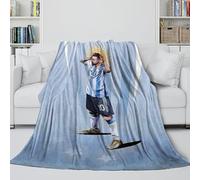 REIPOL Messi Fuzzy Blanket - Football Air Conditioner Blanket Birthday Gift for Hubby Boyfriend Girlfriend Neighbor - Bedding Living Room Decor 80x90inch(200x230cm)