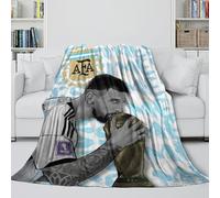 REIPOL Messi Fuzzy Blanket - Football Air Conditioner Blanket Birthday Gift for Hubby Boyfriend Girlfriend Neighbor - Bedding Living Room Decor 70x80inch(180x200cm)