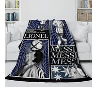 REIPOL Messi Plush Blanket - Football Throws Birthday Gift for Sister Brother Nephew Niece Colleague - Multi-purpose Useful Addition To Sofa Bed Chair Decor 60x80inch(150x200cm)
