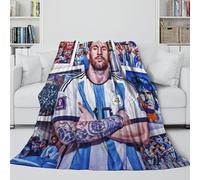 REIPOL Messi Trendy Blanket - Football Cozy Throws Birthday Gift for Sister Brother Nephew Niece - Soft Blanket For Putting Your Phone Down And Have A Nice Nap 40x50inch(100x130cm)