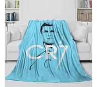 REIPOL Ronaldo Cozy Blanket - Football Soft Blanket Birthday Gift for Hubby Boyfriend Girlfriend Neighbor - Bed Sofa Office Crib 80x90inch(200x230cm)