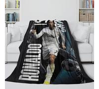REIPOL Ronaldo Flannel Blanket - Football Fluffy Blanket Bringing Warmth And Bliss On A Wet Gloomy Day - Sofa Bed Crib - Gift for Kid Parent Hubby Boyfriend 40x50inch(100x130cm)