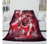 REIPOL Ronaldo Flannel Blanket - Football Fluffy Blanket Bringing Warmth And Bliss On A Wet Gloomy Day - Sofa Bed Crib - Gift for Kid Parent Hubby Boyfriend 40x50inch(100x130cm)