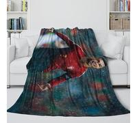 REIPOL Ronaldo Flannel Throw Blanket - Cozy Blanket for Christmas Birthday Wedding Present Gift Idea - Sofa Bed Chair Crib - Football Blanket for Children Adults All Seasons 40x50inch