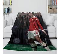 REIPOL Ronaldo Fuzzy Blanket - Football Air Conditioner Blanket Birthday Gift for Hubby Boyfriend Girlfriend Neighbor - Bedding Living Room Decor 70x80inch(180x200cm)