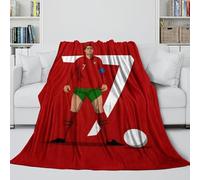 REIPOL Ronaldo Fuzzy Blanket - Football Air Conditioner Blanket Birthday Gift for Hubby Boyfriend Girlfriend Neighbor - Bedding Living Room Decor 50x60inch(127x152cm)