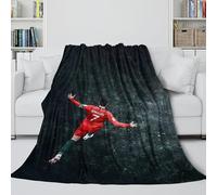 REIPOL Ronaldo Fuzzy Blanket - Football Air Conditioner Blanket Birthday Gift for Hubby Boyfriend Girlfriend Neighbor - Bedding Living Room Decor 70x80inch(180x200cm)