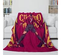 REIPOL Ronaldo Plush Blanket - Football Throws Birthday Gift for Sister Brother Nephew Niece Colleague - Multi-purpose Useful Addition To Sofa Bed Chair Decor 70x80inch(180x200cm)