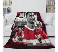 REIPOL Ronaldo Plush Blanket - Football Throws Birthday Gift for Sister Brother Nephew Niece Colleague - Multi-purpose Useful Addition To Sofa Bed Chair Decor 50x60inch(127x152cm)