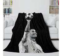 REIPOL Ronaldo Plush Blanket - Football Throws Birthday Gift for Sister Brother Nephew Niece Colleague - Multi-purpose Useful Addition To Sofa Bed Chair Decor 40x50inch(100x130cm)