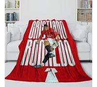 REIPOL Ronaldo Plush Blanket - Football Throws Birthday Gift for Sister Brother Nephew Niece Colleague - Multi-purpose Useful Addition To Sofa Bed Chair Decor 60x80inch(150x200cm)