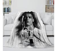 REIPOL Ronaldo Plush Blanket - Football Throws Birthday Gift for Sister Brother Nephew Niece Colleague - Multi-purpose Useful Addition To Sofa Bed Chair Decor 40x50inch(100x130cm)