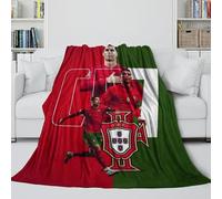 REIPOL Ronaldo Soft Blanket - Football Blanket Birthday Gift for Hubby Boyfriend Girlfriend Neighbor - Trendy Blanket Brightens Up The Room With The Vivid Colours 60x80inch(150x200cm)