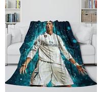 REIPOL Ronaldo Soft Blanket - Football Blanket Birthday Gift for Hubby Boyfriend Girlfriend Neighbor - Trendy Blanket Brightens Up The Room With The Vivid Colours 80x90inch(200x230cm)