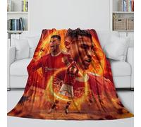 REIPOL Ronaldo Soft Blanket - Football Blanket Birthday Gift for Hubby Boyfriend Girlfriend Neighbor - Trendy Blanket Brightens Up The Room With The Vivid Colours 70x80inch(180x200cm)